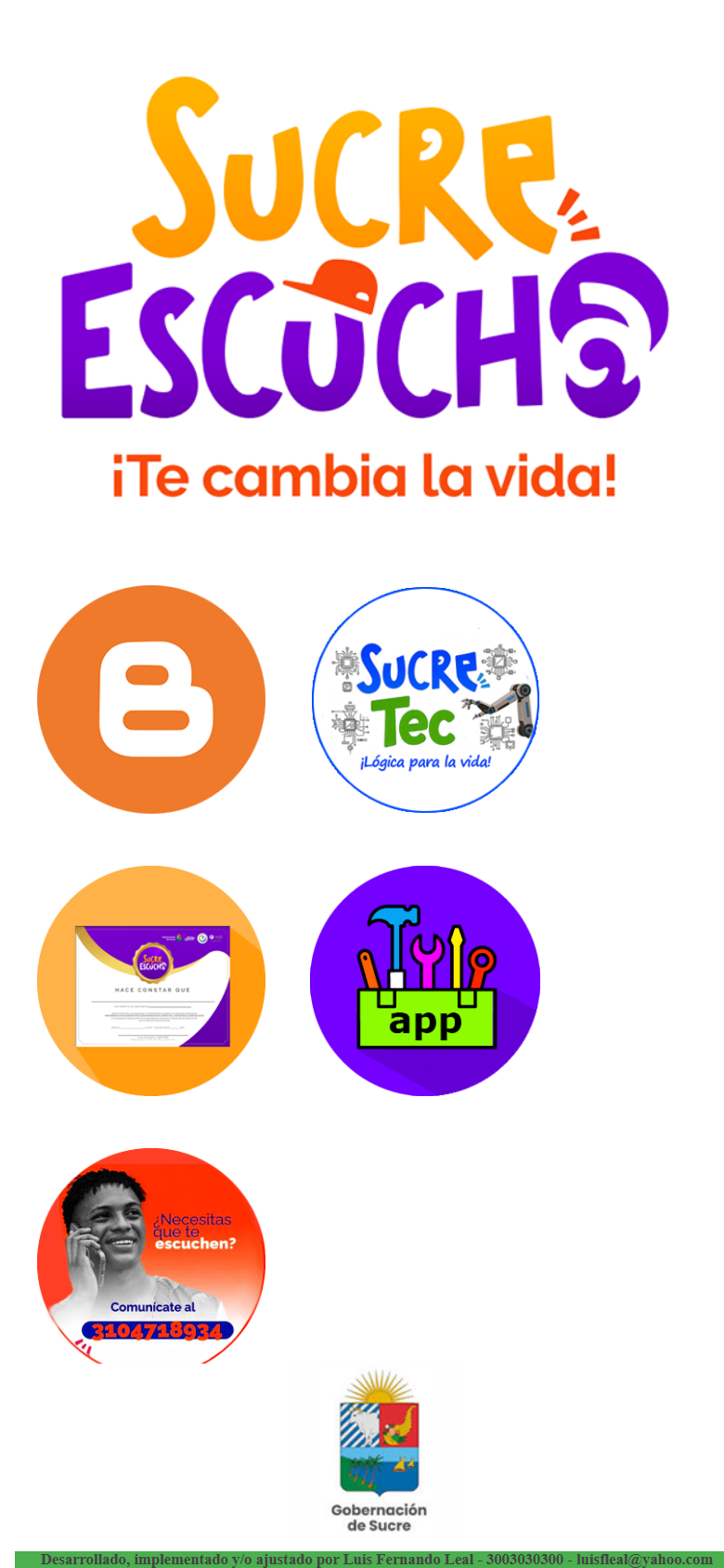 Portal principal Sucre Escucha